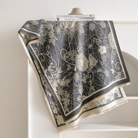 Nouveaux foulards jacquard à motifs floraux, chauds et épais pour l'hiver, 185*65CM, sensation cachemire, châles pashmina double face pour femmes