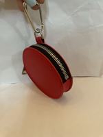 Porte-monnaie rond en cuir PU de haute qualité avec fermeture éclair, motif litchi, pour écouteurs, excellent cadeau d'affaires, disponible en plusieurs couleurs