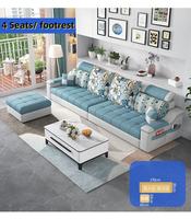 Ensemble Canapé en Tissu Grand Format Style Nordique Moderne Simple Modulable pour Petite Famille ou Logement Locatif, Combinaison Multi-Styles Salon
