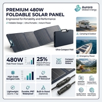 Module solaire pliable JiYao 480W, rendement 25%, haute performance, 128 cellules, noir, systèmes RV, marine