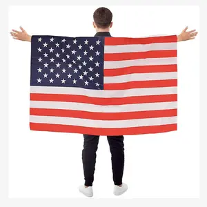 Verschiedene Arten Polyester Kampagne nationale US amerikanische Flagge Umhang 3 × 5 Fuß Nationaler Körper Flagge