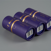Tube de baume à lèvres personnalisé OEM en papier couché avec revêtement en cire |   Emballage en carton cosmétique recyclable avec impression UV dorée