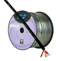 Câble DMX 24 AWG pour éclairage de scène, 100 m de long, 2 conducteurs, compatible avec les connecteurs XLR 3 broches
