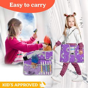Muestra gratuita: Bandeja de viaje para niños con pizarra de borrado en seco, esenciales para viajes, soporte para tabletas anticaída, escritorio de regazo, juguete para niños pequeños - Product Image 5