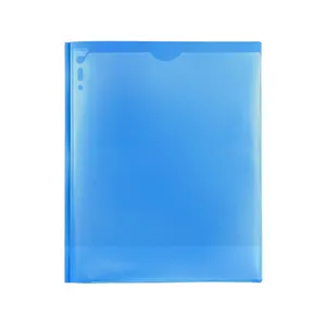 Assorted Solid Color 3-Prong File Folder Plastic Portfolio 2 Pockets 3 Hole 2 Card Slot Document Protector Sheet