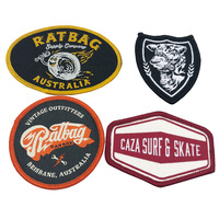 Fer sur Patch tissé personnalisé Football équipe nom Logo tissé Patch Badge Sport tissu Applique Patch