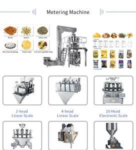 Máquina automática para embalaje de galletas, máquina para embalaje de Aperitivos crujientes, con pesaje