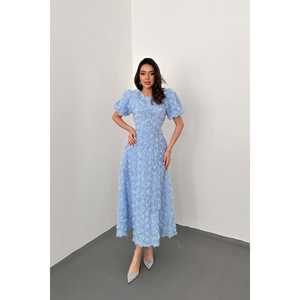 Robe de soirée bleu rose pour petites filles, vente en gros - Product Image 5