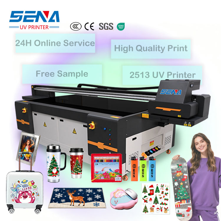 High Quality UV Inkjet Printer for Mobile Phone Case Wallpaper Carpet Acrylic PVC Plastic Metal UV Flatbed Printer 2500*1300mm