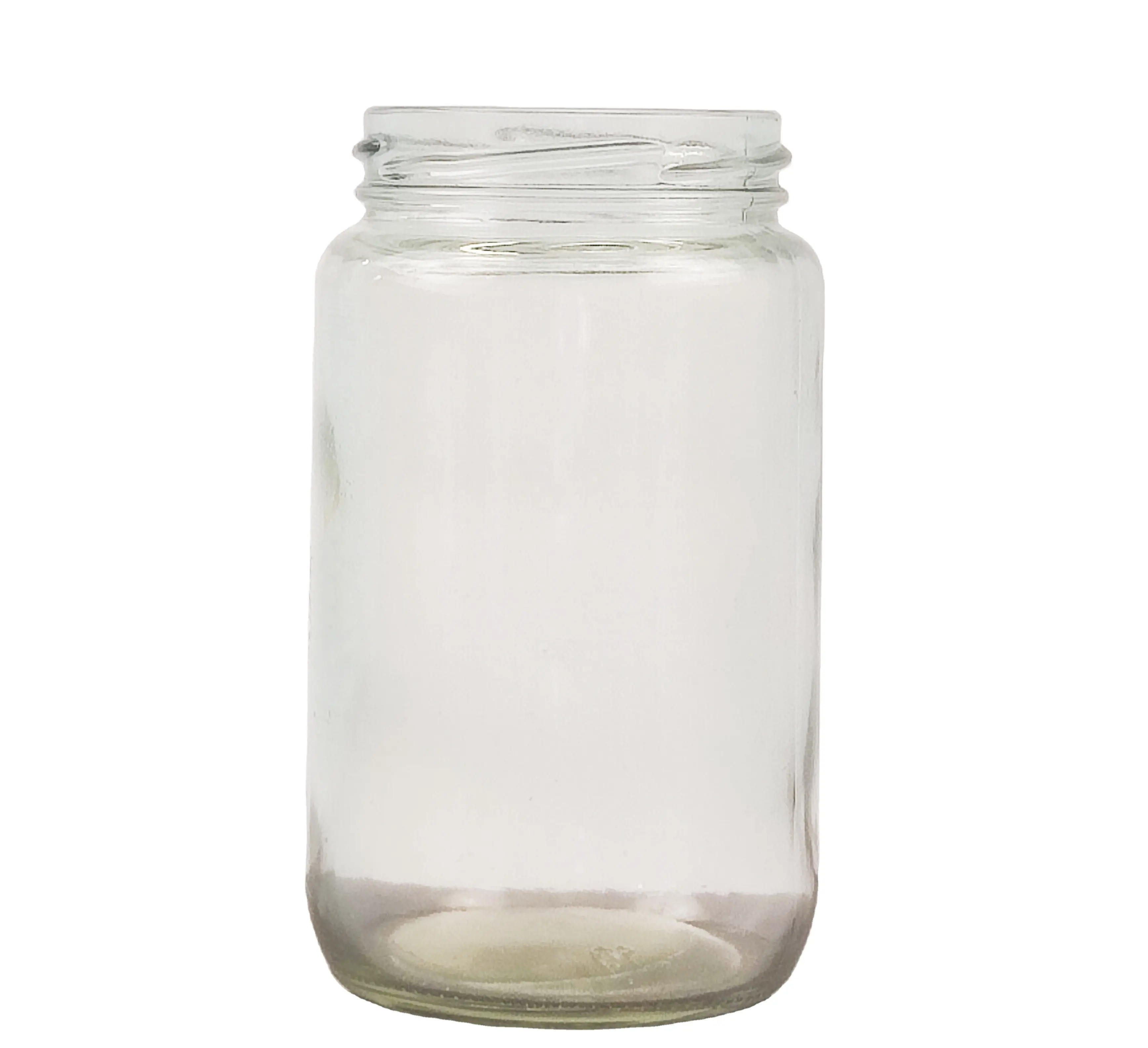 Pot en verre de silex en forme de cylindre classique de 340ml facile à ouvrir bouteille de désamorçage haute capacité alimentaire en gros décalcomanie supérieure Style classique