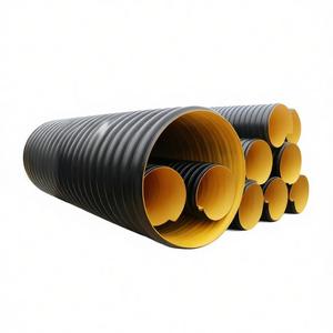 Tubo di drenaggio a <span class=keywords><strong>spirale</strong></span> in HDPE ad alta pressione, durevole, anticorrosione, leggero, rinforzato con nastro d'acciaio per fognature e condotte. - Product Image 4