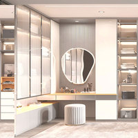Coiffeuse moderne en bois avec miroirs Coiffeuse de maquillage