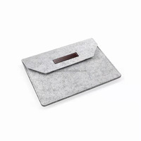 Nouvelle conception, grande capacité, housse pour ordinateur portable, faite à la main, en feutre de laine polyester, étui de rangement multifonction, noir gris, protectrice