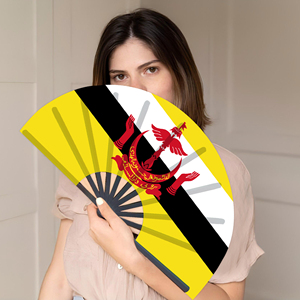 พัดไม้ไผ่พับได้ลายธงชาติบรูไน ขายส่ง สำหรับงานคาร์นิวัล งานแต่งงาน งานเทศกาล งานปาร์ตี้ ตัวแทนท่องเที่ยว - Product Image 5