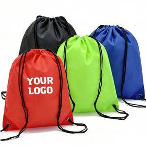 Custom Bag 210D Polyester Draw String Sports Backpack Promotional Bag Custom Polyester Drawstring Backpack Bag <b>Textile</b> <b>Packaging</b> - Product Image 1