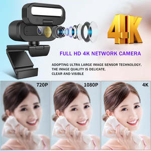 Webcam 4K UHD pour ordinateur portable avec 3 niveaux d'éclairage et microphone intégré pour le streaming en direct ou les conférences - Product Image 5