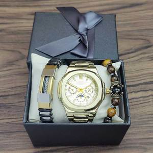 <span class=keywords><strong>Montre</strong></span> pour <span class=keywords><strong>homme</strong></span> élégante et professionnelle, <span class=keywords><strong>montre</strong></span> à quartz pour <span class=keywords><strong>homme</strong></span>, <span class=keywords><strong>bracelet</strong></span> en métal superposé, coffret cadeau - Product Image 2