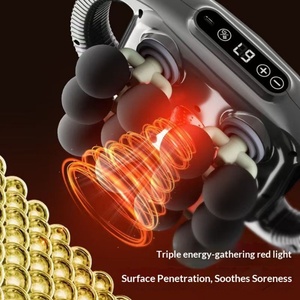 Fascia Gun 12 Heads Waist <b>Back</b> Massage Gun Brushed Motor Portable Cordless Deep <b>Vibration</b> Muscle Relaxation <b>Massager</b> - Product Image 3