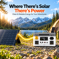Nouvelle station d'alimentation portable EYUN de qualité supérieure avec batterie LiFePO4 314Ah, sortie AC 300W/500W/1000W, charge solaire connectée au réseau