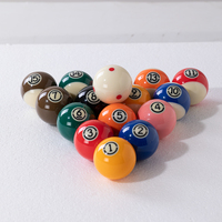 STELLARWAY Ensemble de 16 boules de billard personnalisées en cristal noir, boules de billard standard en résine de 57,2 mm, boules de billard de haute qualité