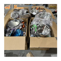 Set Peralatan Masak Anti Lengket dengan Panci Masak Stainless Steel, Peralatan Dapur Campuran, Stok Peralatan Dapur Dibatalkan untuk Pasar Oman