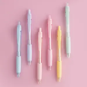 Stylo gel simple et frais Macaron stylo à bille créatif couleur bonbon colle dure poignée étui à crayons étudiant stylo neutre