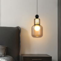 Lampu Gantung Kaca LED Minimalis Modern Seni Besi untuk Ruang Tamu
