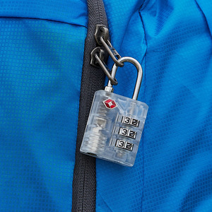 Simply TSA Approved Combination <b>Padlock</b> For Travel Bags And Suitcases Mini ABS Material White And Blue - Product Image 1