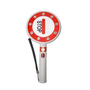 Panneau de signalisation routière LED à piles, personnalisable, vente en gros directe d'usine, signalisation portative rouge Stop, flèche verte clignotante - Product Image 1