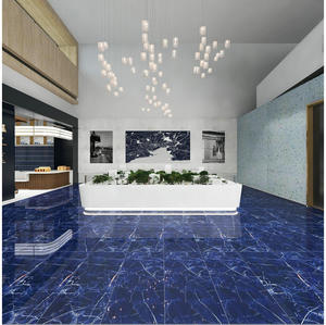 Baldosa de Cerámica de Mármol Azul de Diseño Moderno, Brillante, 120x60 75x150 90x180cm, para Interiores de Hoteles, a <span class=keywords><strong>Precio</strong></span> Competitivo - Product Image 4