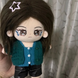Muñeca de Algodón de 20 cm, Inspirada en <span class=keywords><strong>Shan</strong></span> Yichun, Juguete de Peluche con Plumas Azules y Maquillaje, Regalo Sorpresa - Product Image 6