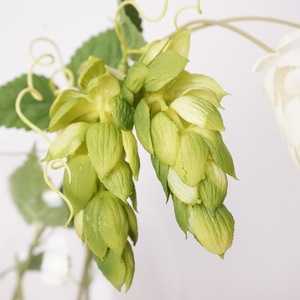 Vigne de chouignons artificielle 60 cm en caoutchouc souple, 2 têtes de fleurs roses et blanches, pour décoration de mariage, décoration intérieure, accessoires de photographie en extérieur - Product Image 4