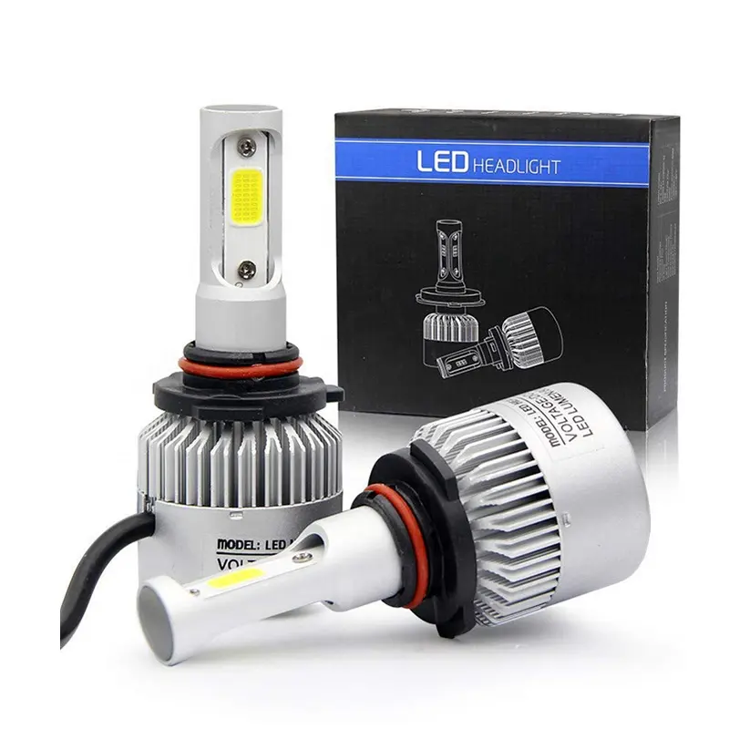 Auto Beleuchtungs system LED Scheinwerfer S2 Cob Auto 9005 9006 Motorräder Scheinwerfer Lampe LED H4 8000lm S2 LED Scheinwerfer