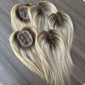 Premier Jesa Balayage Color Virgin European Remy Hair Tupé Premium Remy Human Hair Mono Mesh Hair Toppers para mujeres - Product Image 4