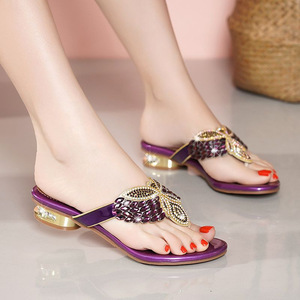 Sandalias de Playa con Pedrería para Mujer, Modelo 2026, Transpirables, Tacón Bajo, Venta Directa de Fábrica, Calzado para Vacaciones - Product Image 3