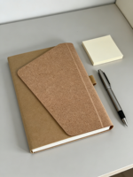 Carnet à couverture rigide A5 personnalisé Daqian, en kraft et liège, avec fermeture magnétique, reliure cousue, couverture en papier, article promotionnel, 70g