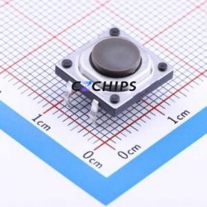 SKQEABA010 Tactile Switch Through hole Component (THT)-4P,12x12mm Switch Single Pole Single Throw Round Button Through Hole 12mm - Product Image 1