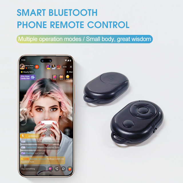 Wireless Shutter LY101 0.6-1.6mm for Battery-Powered Universal Remote for Phone Video Scrolling Photo Control IOS Android