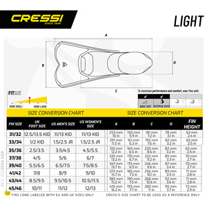 ครีบว่ายน้ำสำหรับเด็ก Cressi มืออาชีพครีบยางน้ำหนักเบา DP1830สำหรับฝึกซ้อมและดำน้ำลึก - Product Image 5