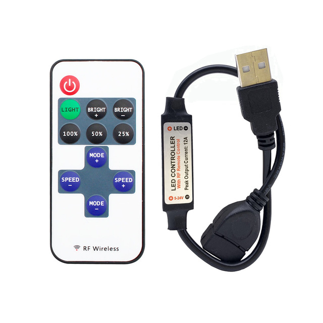 3 17 24 Key USB RGB Lights Led Strip Controller With Remote Control LED Strip Remote Controller for RGB LED Strip Light