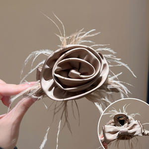 Élégant chouchou floral pour cheveux, motif rose douce, pour enfants, idéal pour les soirées, accessoire de vente en gros - Product Image 5