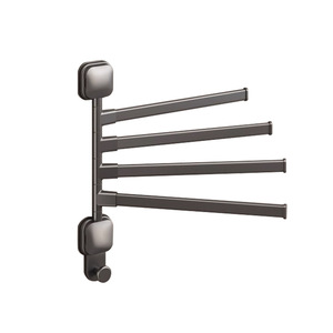 Towel <b>Rack</b> 4 Bars Suction Mounted Foldable Aluminum Alloy Minimalist Bathroom Towel Hanger <b>Storage</b> <b>Rack</b> - Product Image 5