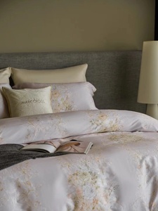 Bộ đồ giường Cotton chải Bộ khăn trải giường hoa cotton dài chủ yếu mật độ cao tấm phẳng tấm chăn 4 chiếc vải lanh nhà - Product Image 6