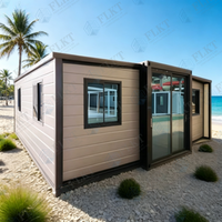 Maison conteneur préfabriquée extensible FLKT Big Space 40 pieds, 3 chambres, 1 salon, design moderne, résistante aux intempéries et au feu