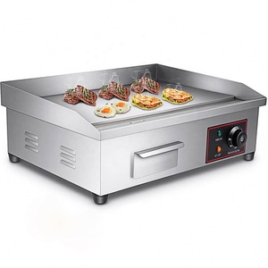 Sizhi profesional comercial de acero inoxidable encimera <span class=keywords><strong>Teppanyaki</strong></span> Grill placa completa plancha eléctrica para restaurante - Product Image 1