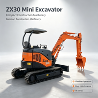 Mini-excavatrice Hitachi ZX30U de 3 tonnes à oscillation zéro, moteur Yanmar d'origine japonaise, à vendre