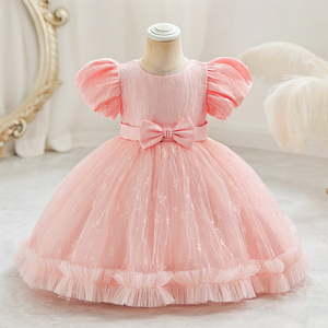 Vestiti per neonati per bambini vestiti rosa per festa di primo compleanno per <span class=keywords><strong>bambina</strong></span> abito formale per cena di natale adatto per bambini 0-3 anni - Product Image 3
