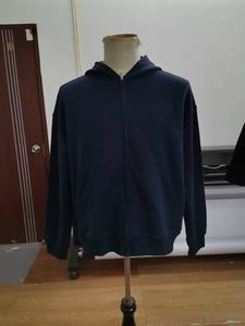 هوديز للرجال سادة عالية الجودة الوزن الثقيل هوديس انخفض الكتف Boxy Cropped <span class=keywords><strong>up</strong></span> Hoodie - Product Image 5