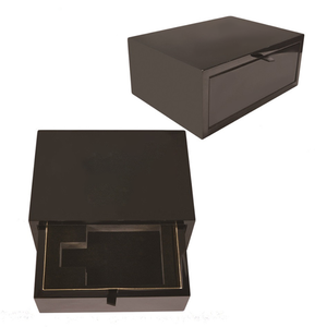 Black Piano Lacquer Custom Luxury DS Brand Handmade Guangdong Perfume Bottle Packaging <b>Gift</b> Rectangle Wood Boxes - Product Image 2