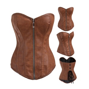 Femmes Cincher Bustier De Mariage À Lacets Sexy Corselet Satin Taille Et Abdomen Entrejambe Court Corset Top - Product Image 4